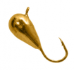 Мормышка вольфрамовая Lumicom Капля с ушком гальваника d5.0мм (Au, золото)
