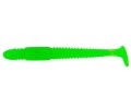 Приманка силиконовая Helios Minoga виброхвост 3,75" 9,5см (007, Electric Green)