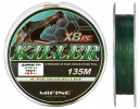 Плетеный шнур Mifine Killer X8pe 135м зеленый (0.16mm)