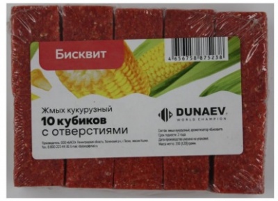 Жмых Dunaev кукурузный Бисквит 300г