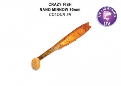 Приманка силиконовая Crazy Fish Nano Minnow 2.8" 7см