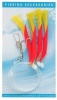 Подвеска морская Mikado Hair Tube Rig Red/Yellow №3/0 